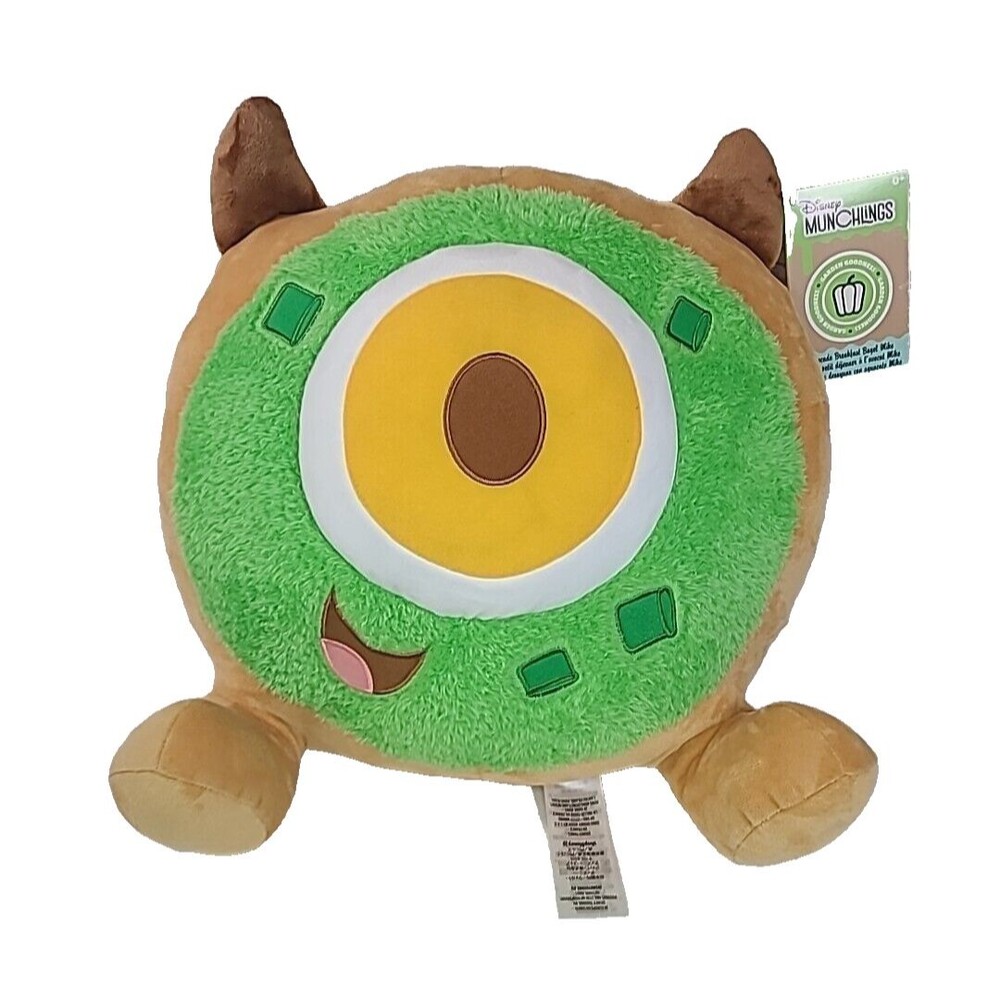 Disney Munchlings Mike Wazowski 13.5" Avocado Toast Bagel Plush Monsters Inc New